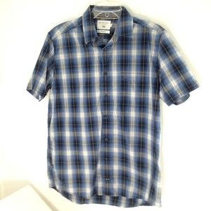 Bar Harbour Double Two Men’s Plaid Button Up Shirt Sleeve Size Medium